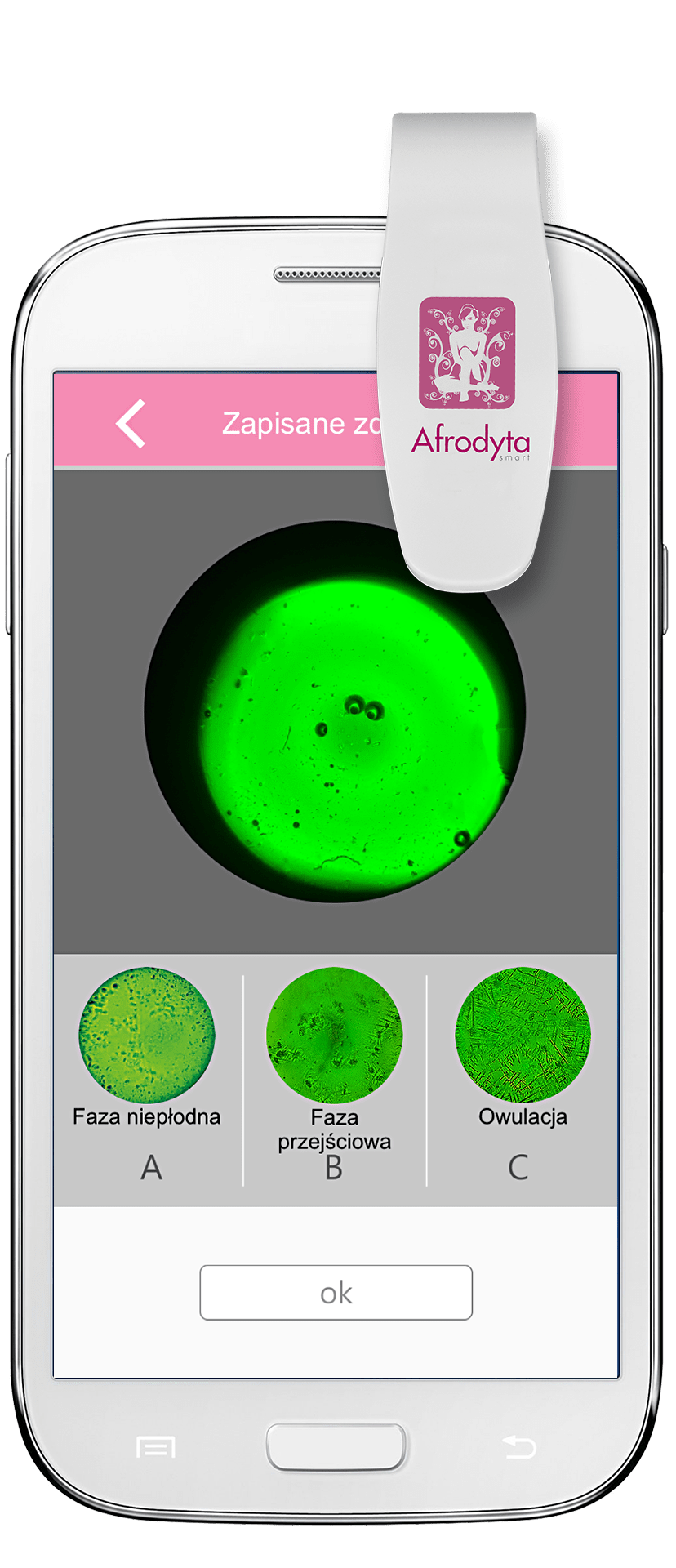 test owulacyjny, Monitor płodności Test Owulacyjny na ślinę na smartfon AFRODYTA Smart