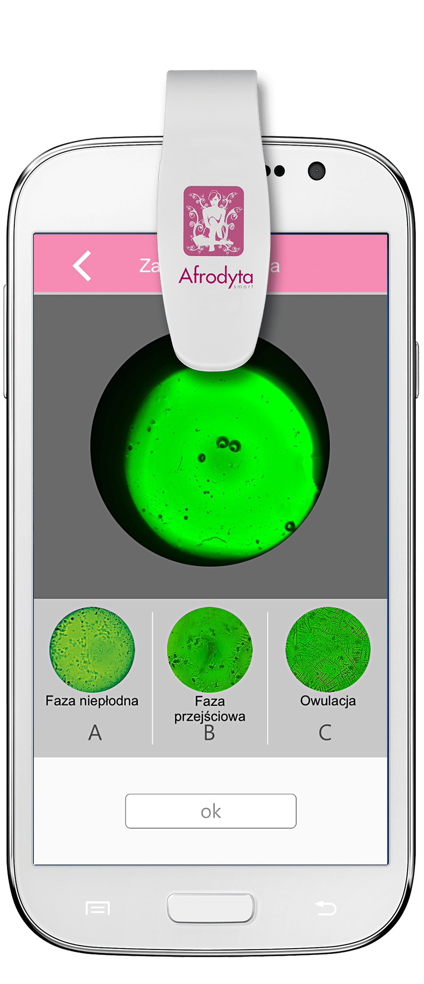 test owulacyjny, Monitor płodności Test Owulacyjny na ślinę na smartfon AFRODYTA Smart